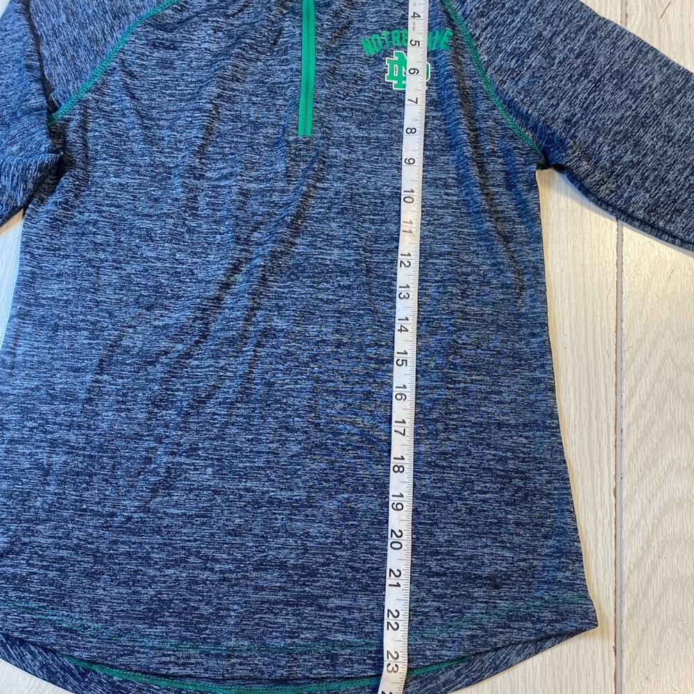 Colosseum Notre Dame Fighting Irish Women's Size S Gray 1/4 Zip Long Sleeve - Picture 6 of 9